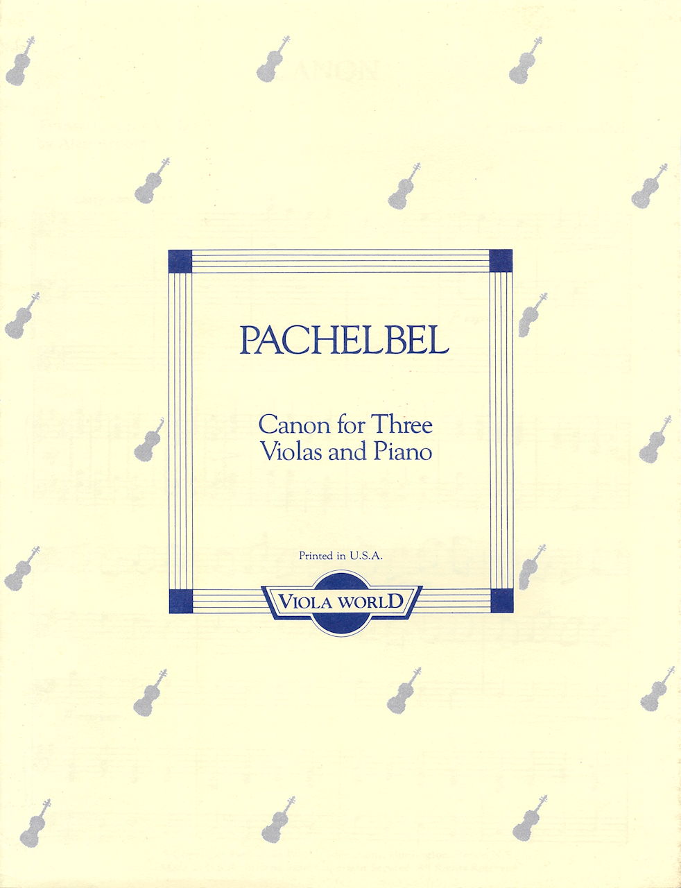 Pachelbel, Canon (3Va,Pf) (Viola World)