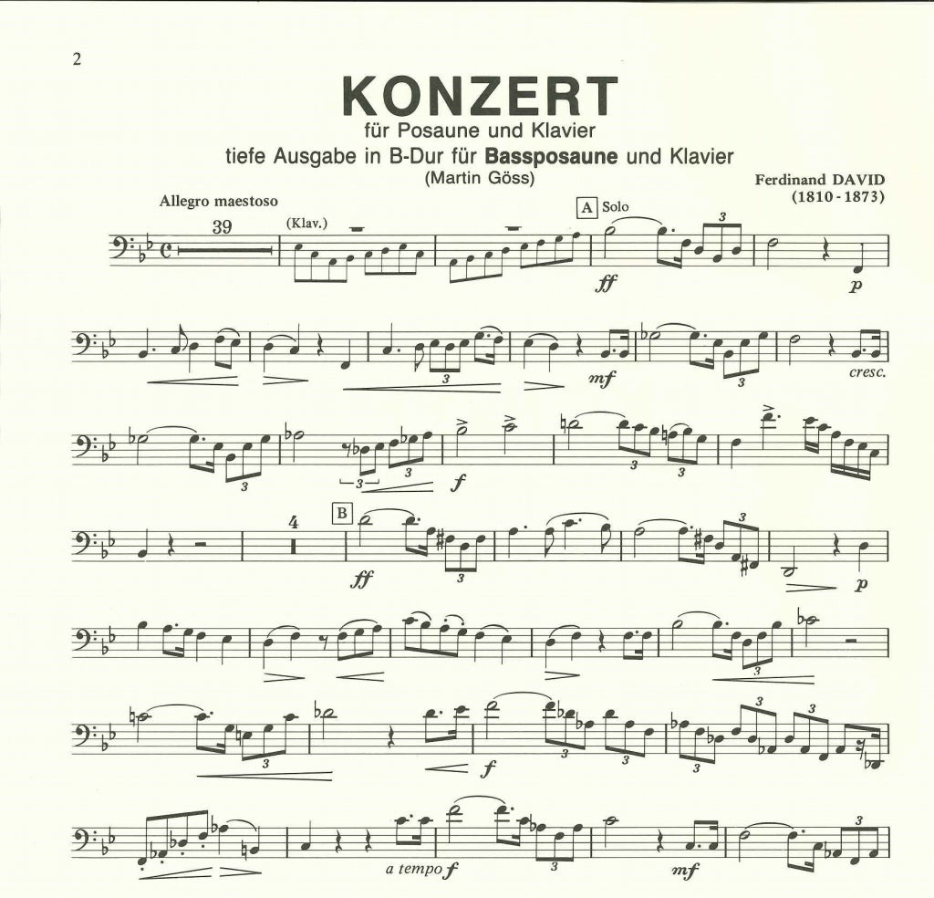 David, Concerto in Bb (Bass Tbn,Pf) (Zimmermann)