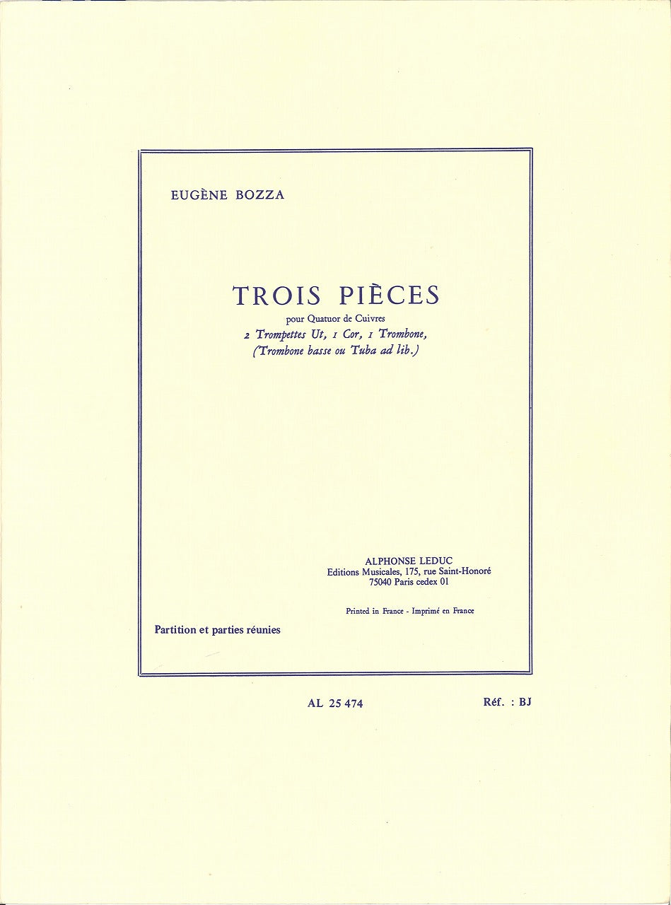 Bozza, 3 Pieces (2Trp,Hn,Tbn) (Leduc)