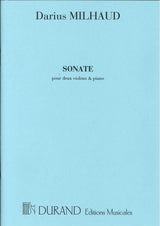 Milhaud, Sonata op. 15 (2Vn,Pf) (Durand)