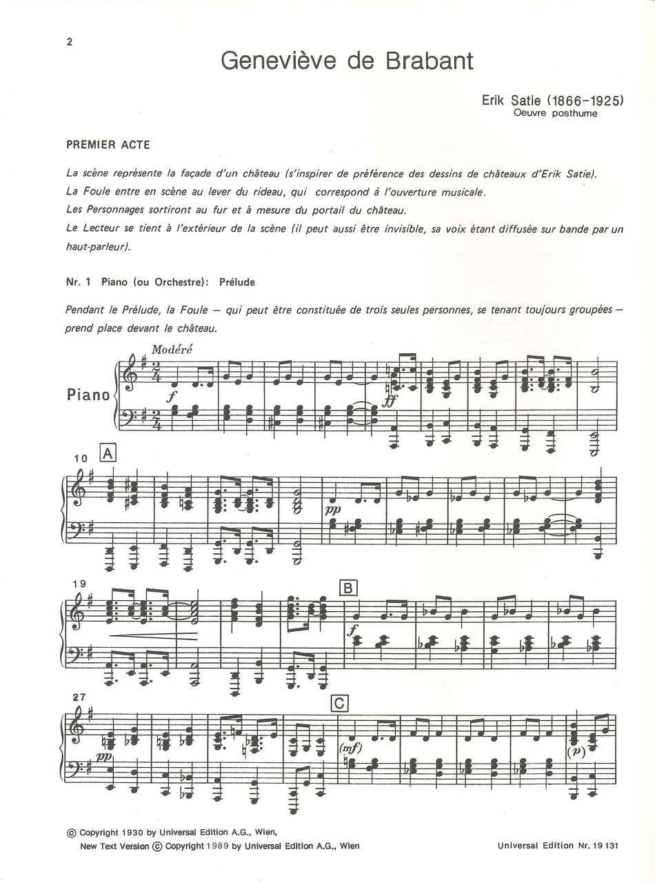 Satie, Genevieve de Brabant [F] (Universal)
