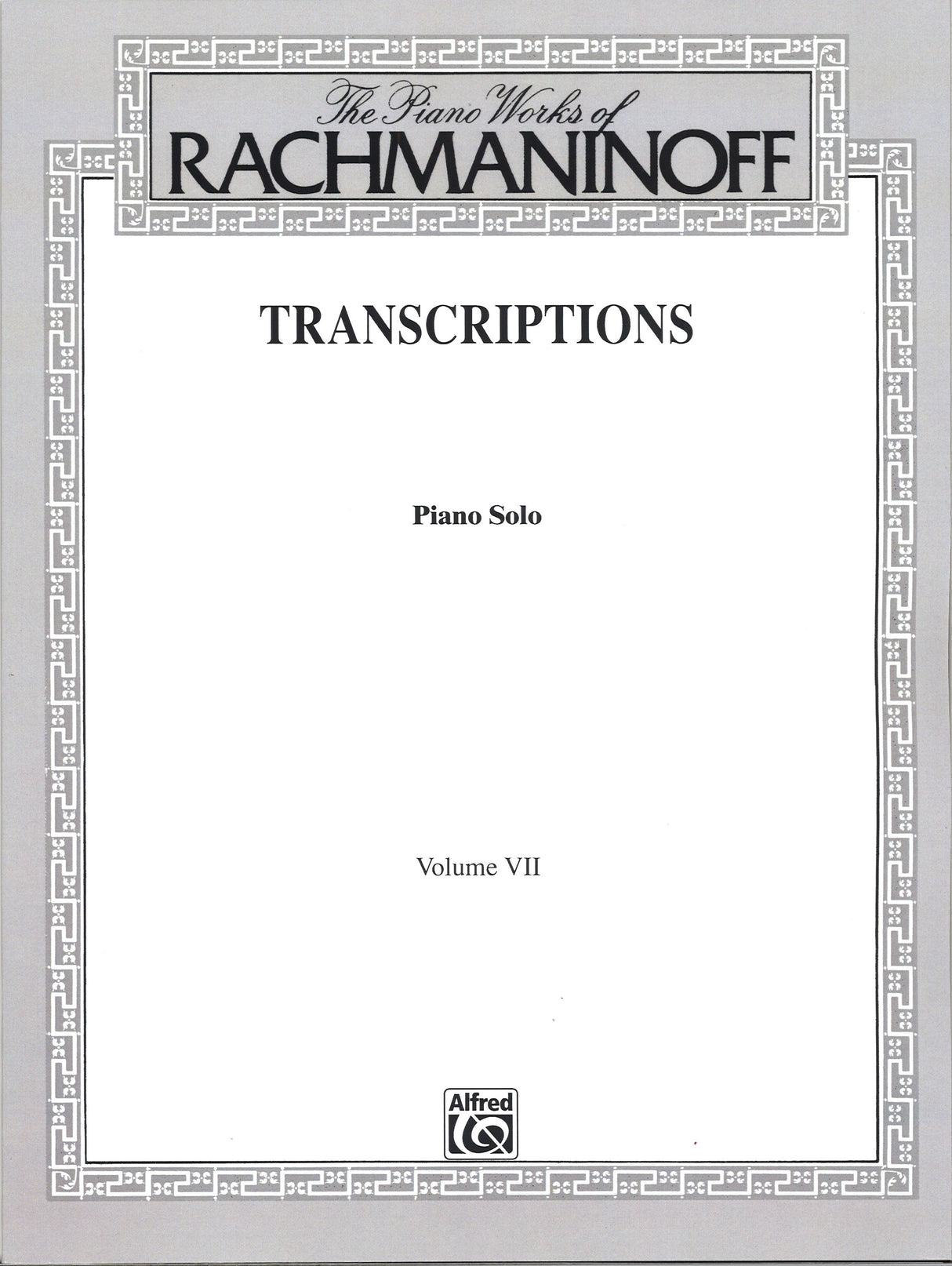 Rachmaninoff, Transcriprions (Belwin/Alfred)
