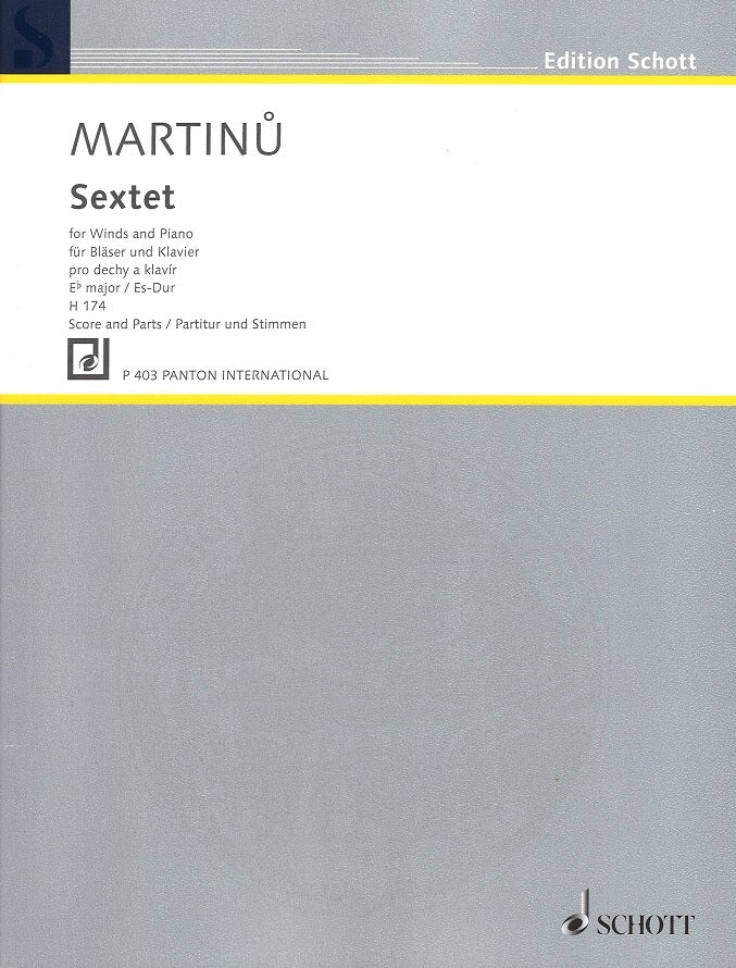 Martinu, Sextet (Fl,Ob,Cl,2Bn,Pf) (Panton)