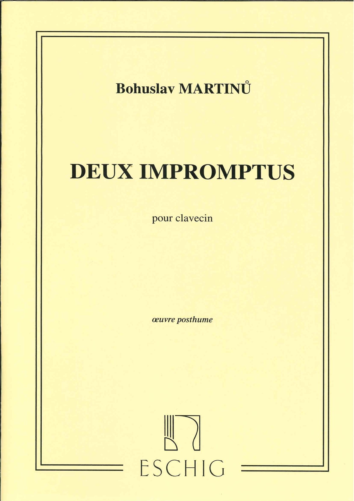 Martinu, 2 Impromptus H 381 (1959) (Eschig)