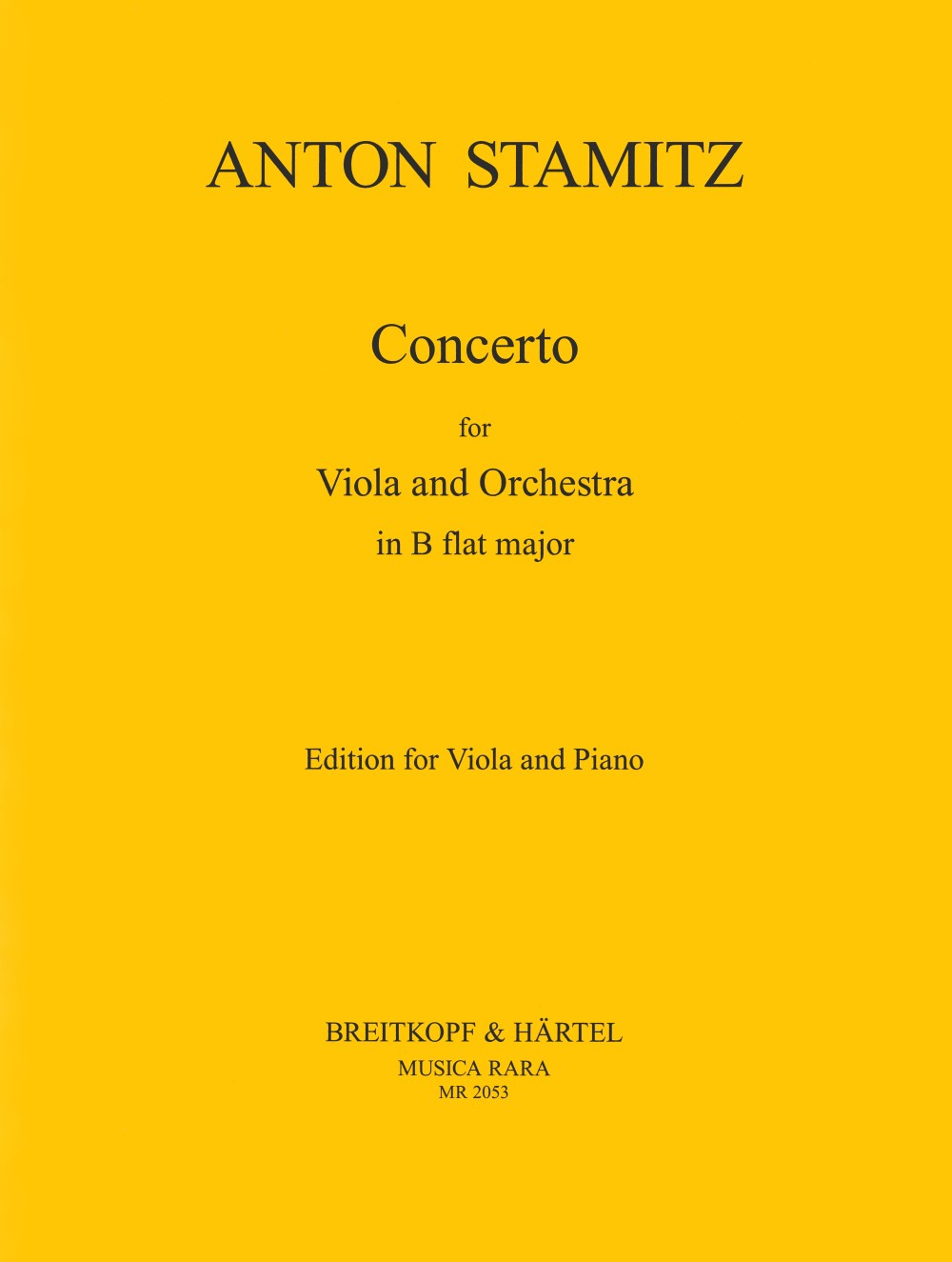 Stamitz,A., Concerto in Bb (Musica Rara)