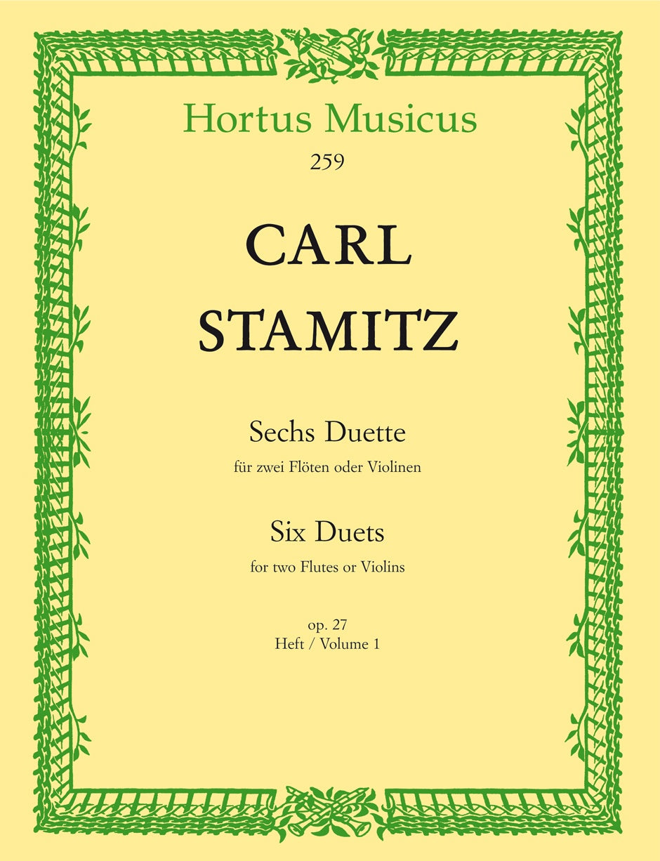 Stamitz, 6 Duette op. 27, 1: 1-3 (Barenreiter)
