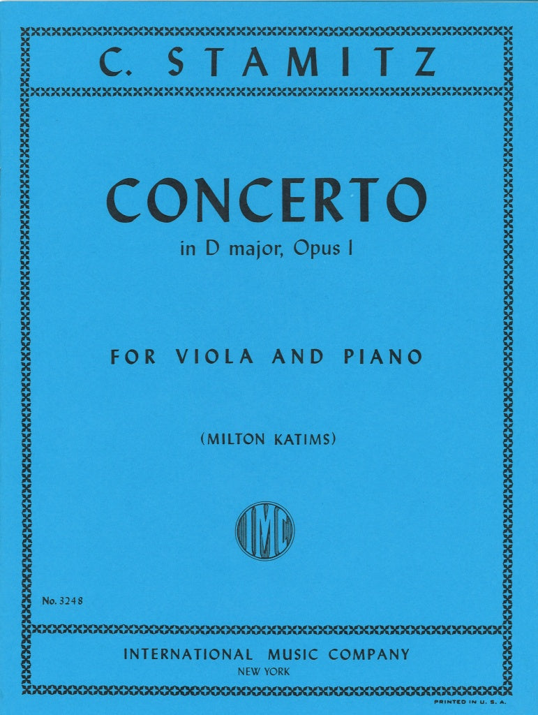 Stamitz, Concerto No. 1 in D (Katims) (IMC)