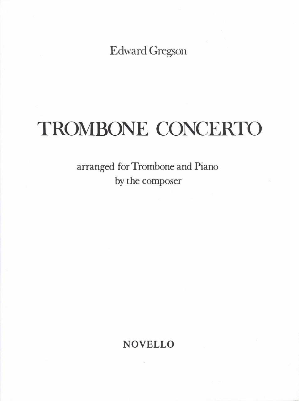 Gregson, Concerto for Trombone (Tbn,Pf) (Novello)