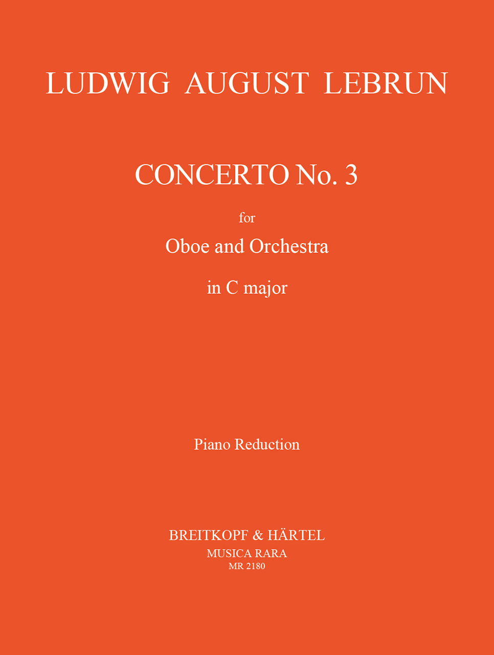 Lebrun, Concerto for Oboe No. 3 in C (Musica Rara)