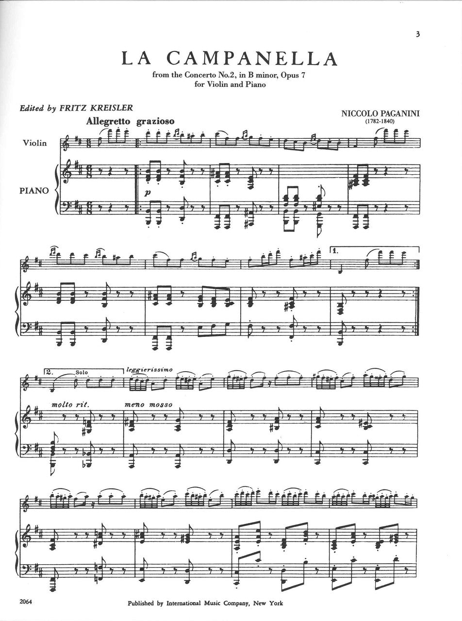 Paganini, Campanella op. 7 (Kreisler) (IMC)