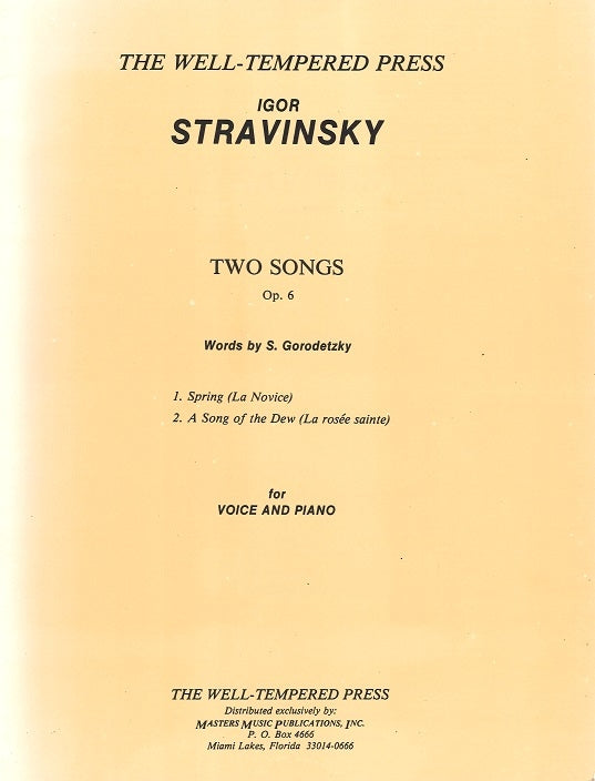 Stravinsky, 2 Songs op. 6 [E/F] (Masters Music)