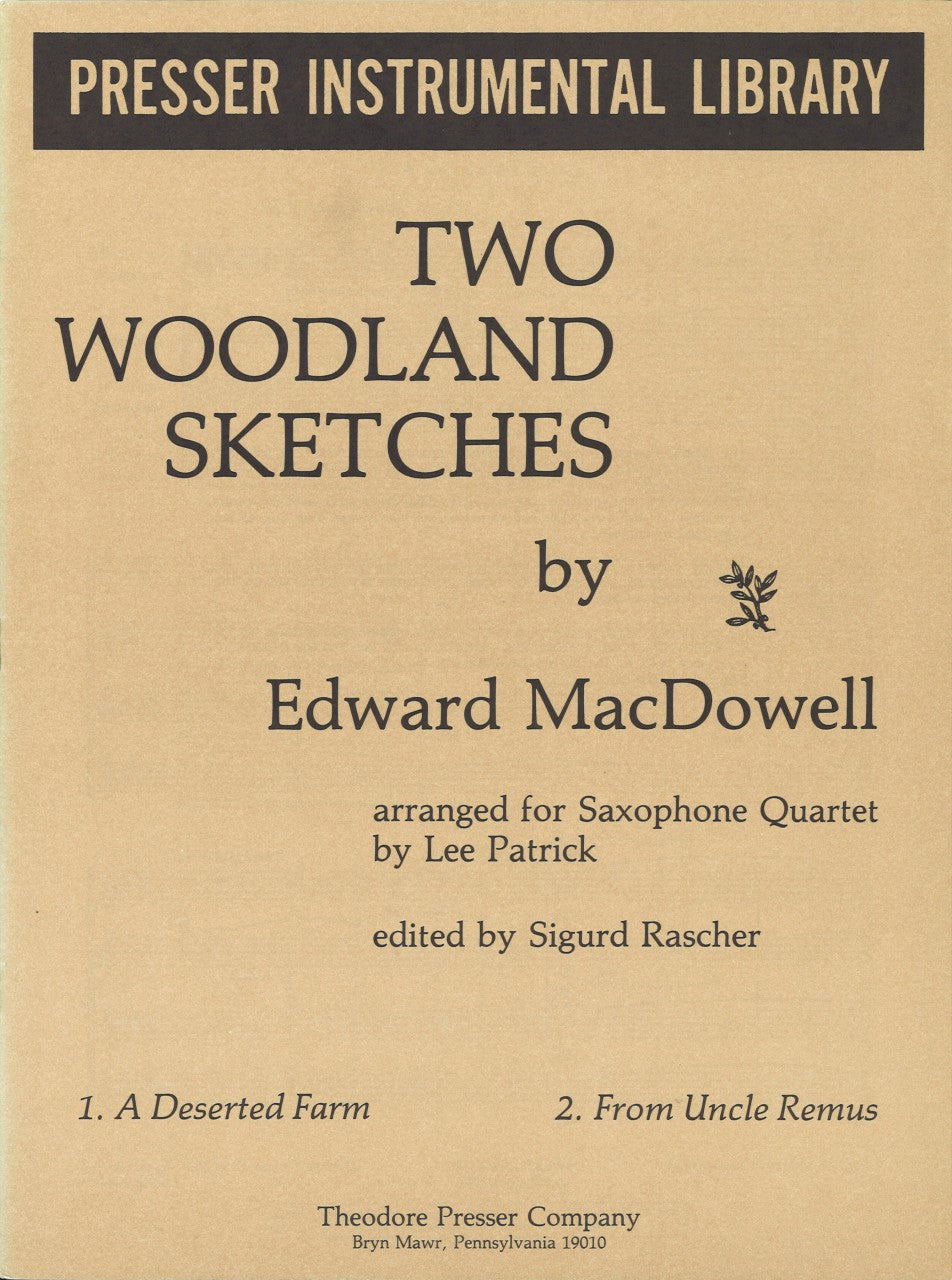 MacDowell, 2 Woodland Sketches (AATBr) (Presser)