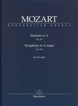 Mozart, Symphony No. 29 in A KV 201(186a (Barenreiter)