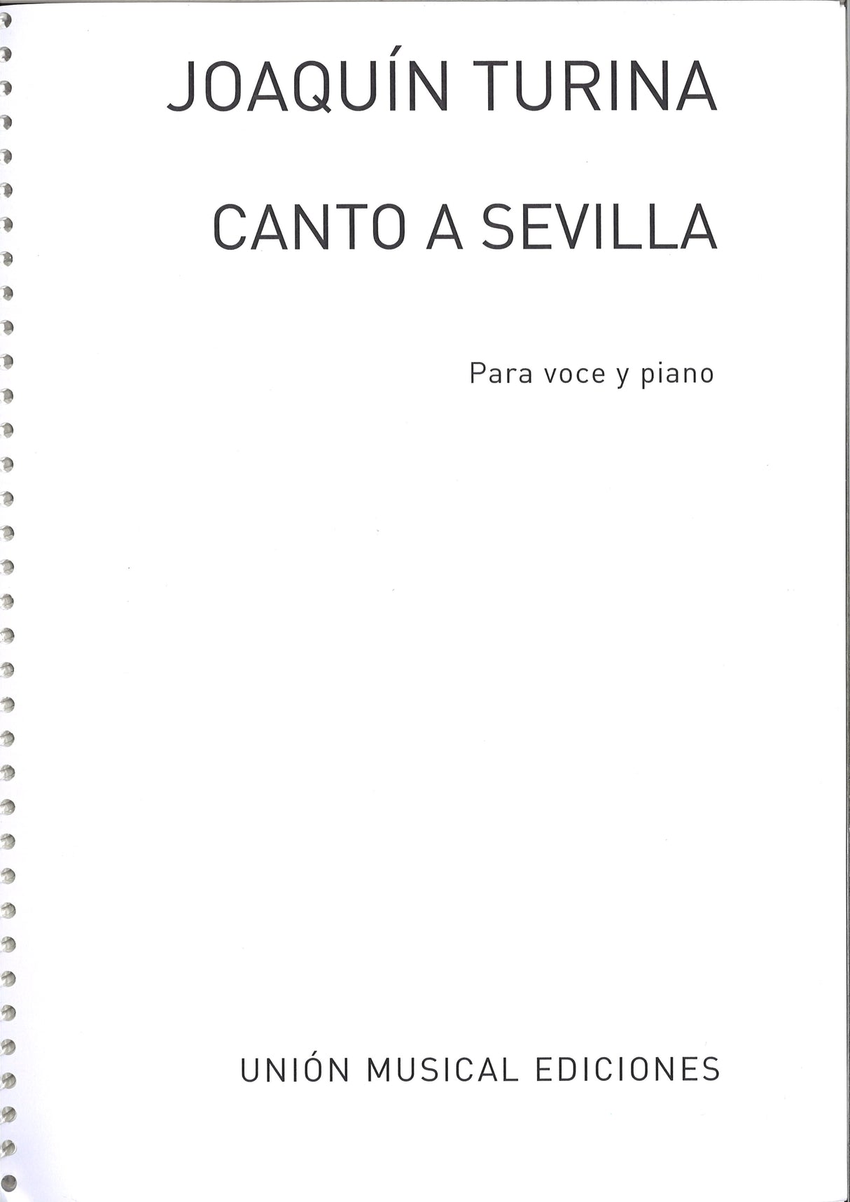 Turina, Canto a Sevilla op. 37 (UME)