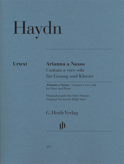 Haydn, Arianna a Naxos: Solo Cantata (Henle)