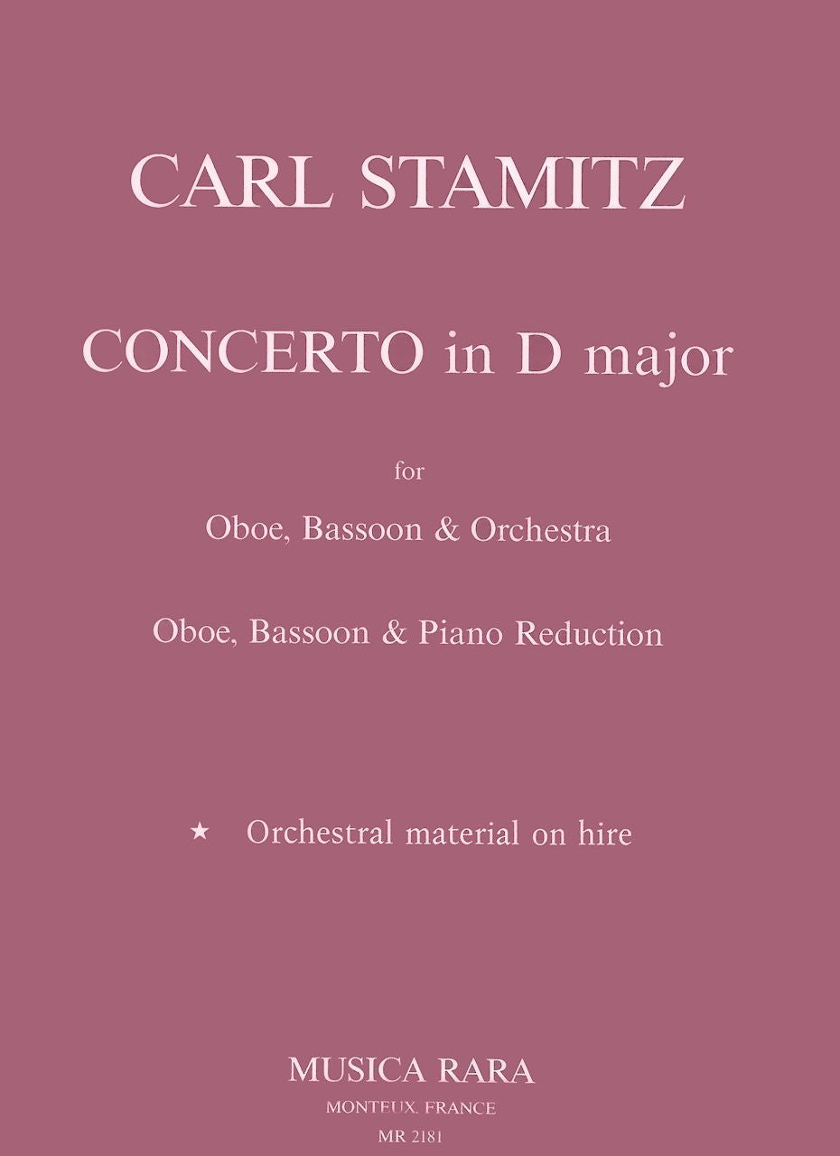Stamitz, Concerto in D (Ob,Bn,Pf) (Musica Rara)