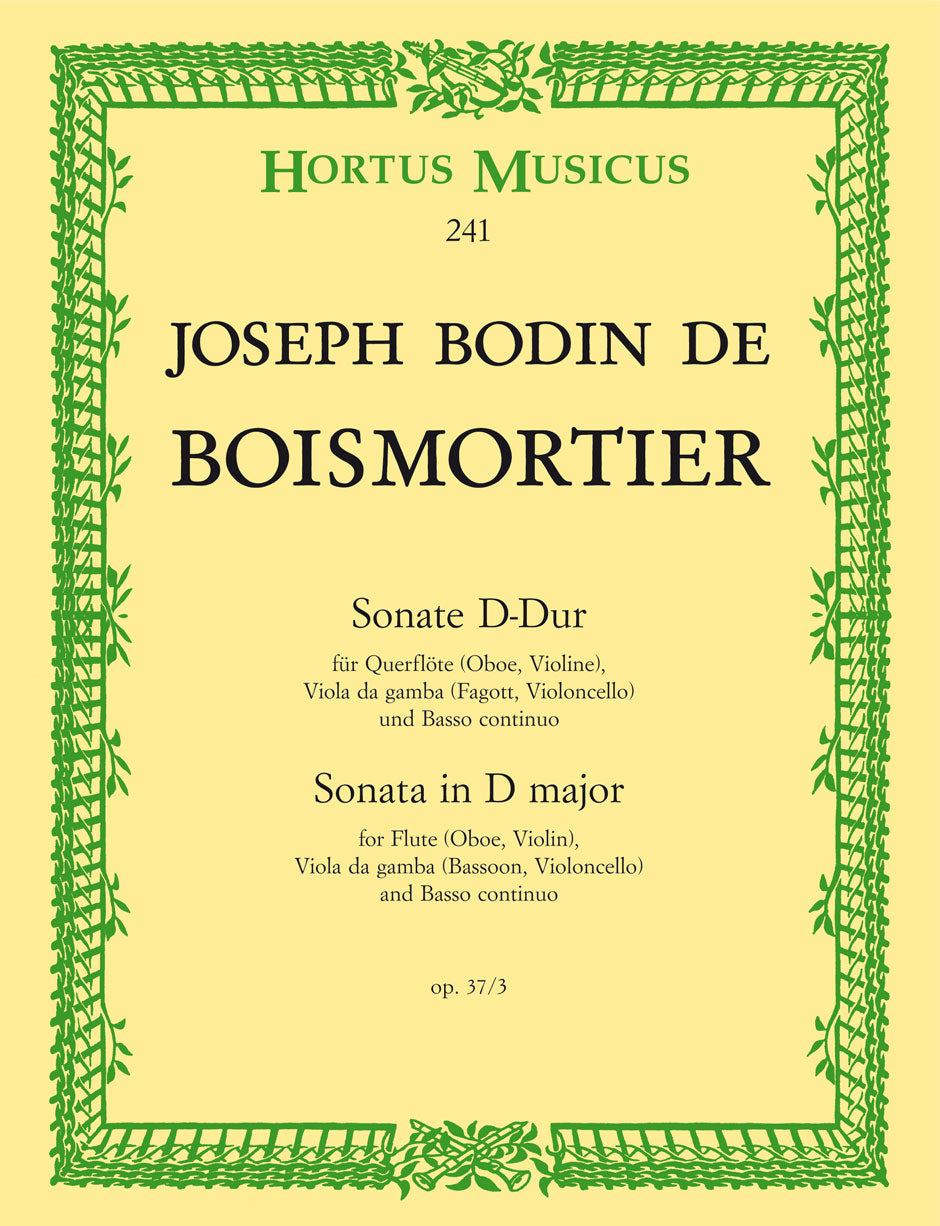 Boismortier, Sonate in D op.37/3 (Barenreiter)