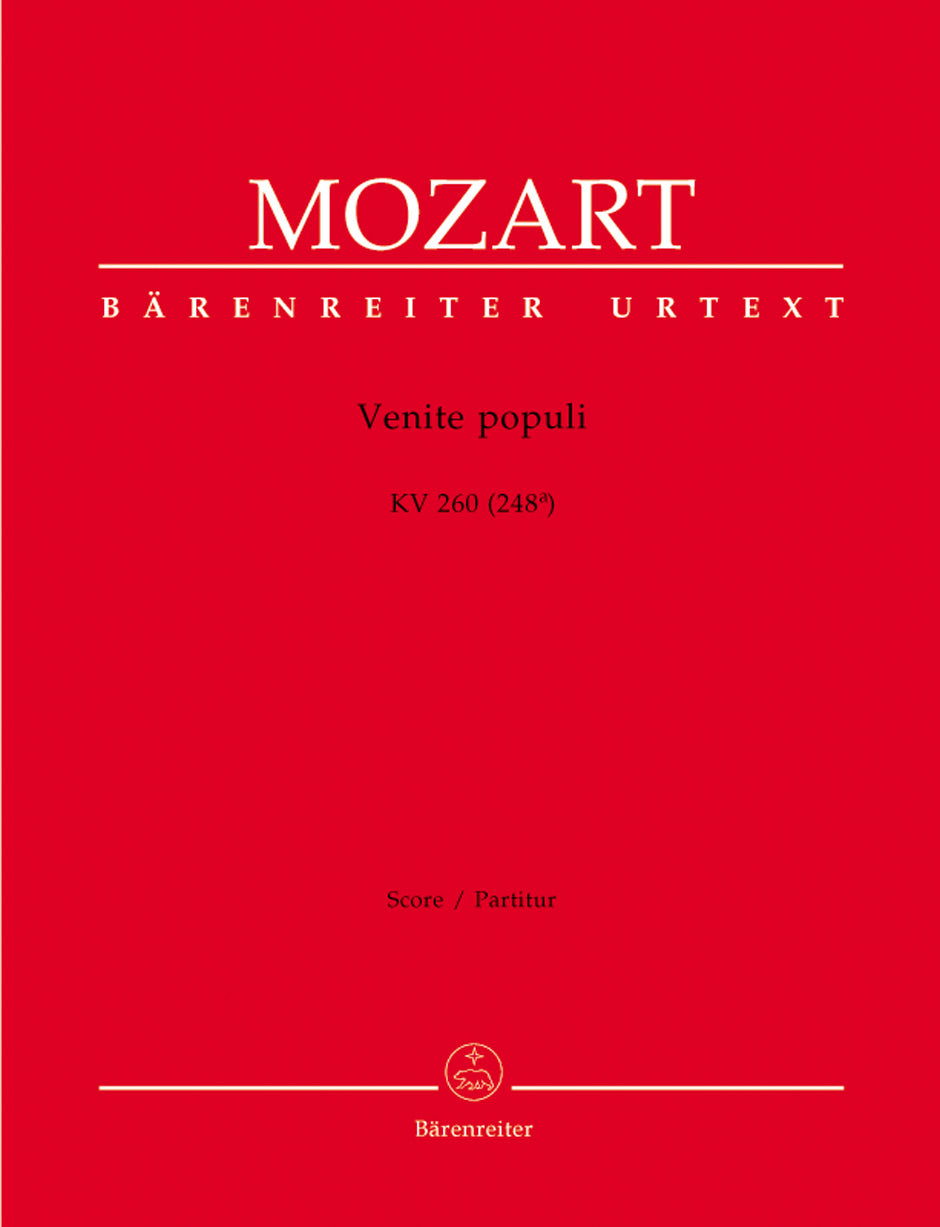 Mozart, Venite populi KV 260(248a) (Barenreiter)