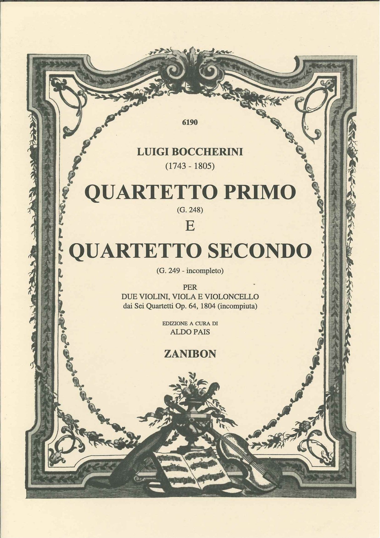 Boccherini, String Quartets G 248, 249 (Zanibon)