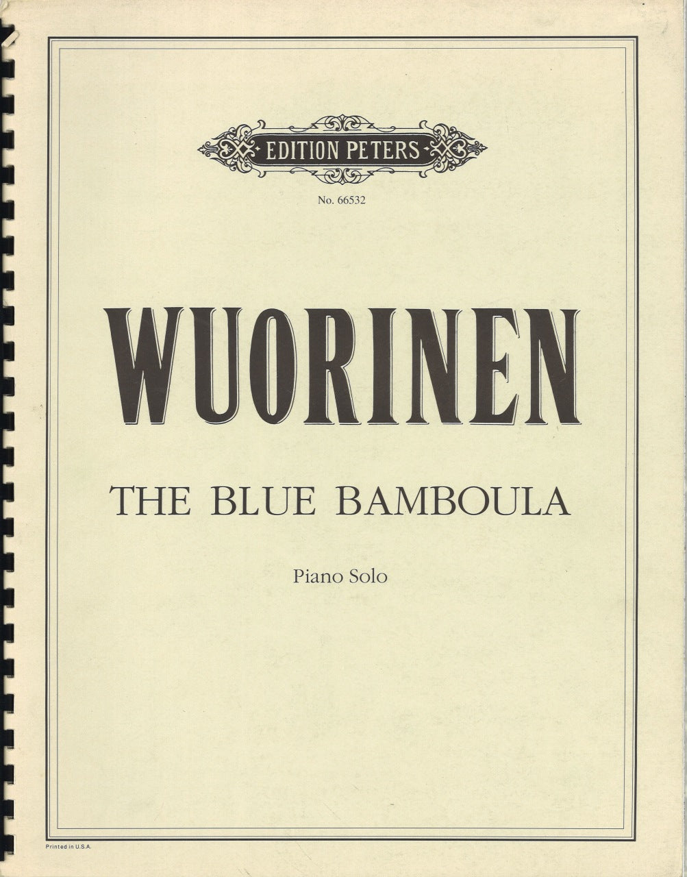 Wuorinen, Blue Bamboula (Peters)