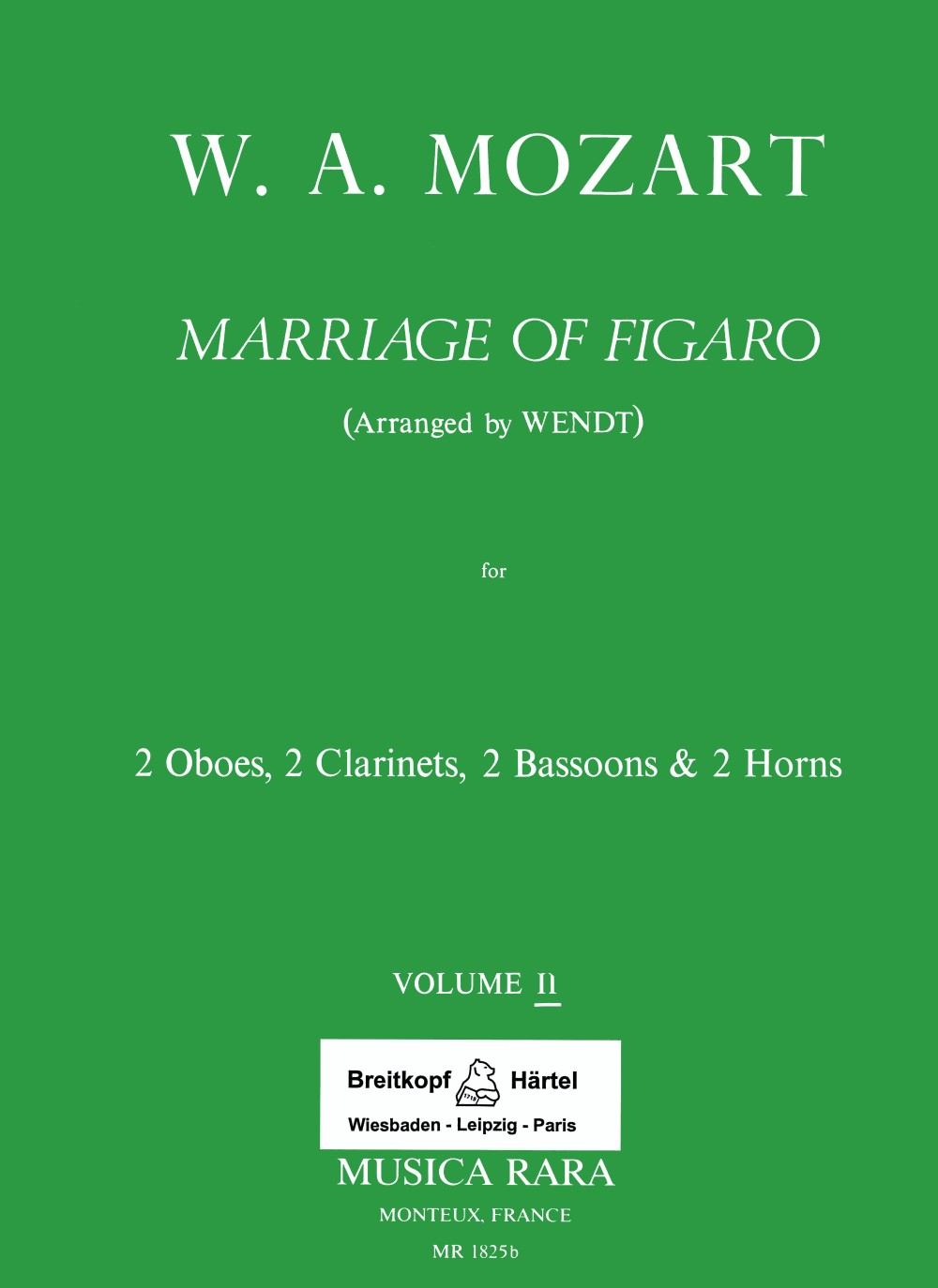 Mozart, Nozze di Figaro 2 (8-part) (Musica Rara)