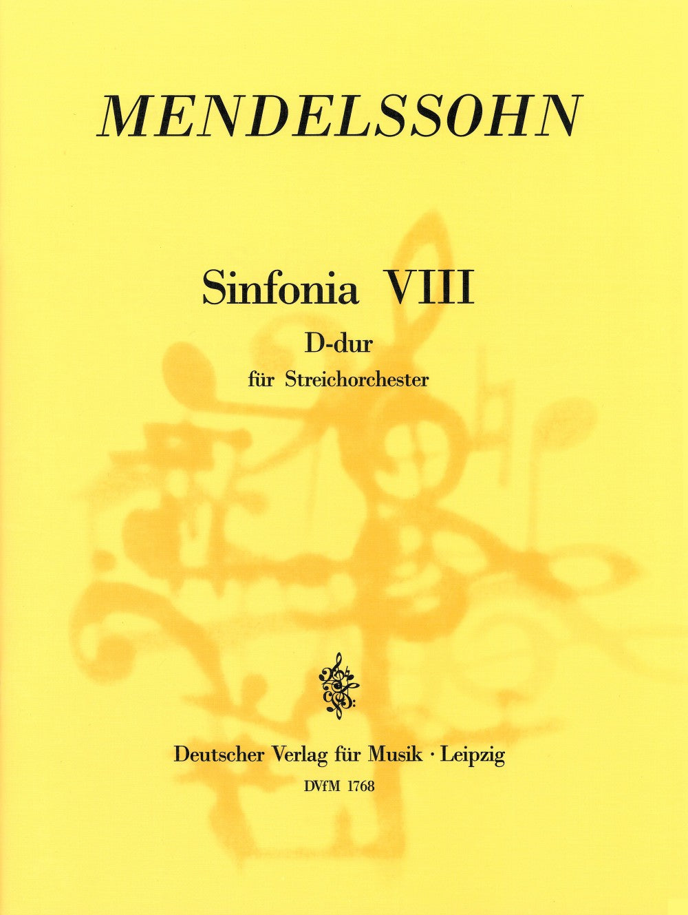 Mendelssohn, Sinfonia No. 8 Full Score (Deutscher Verlag fur Musik)