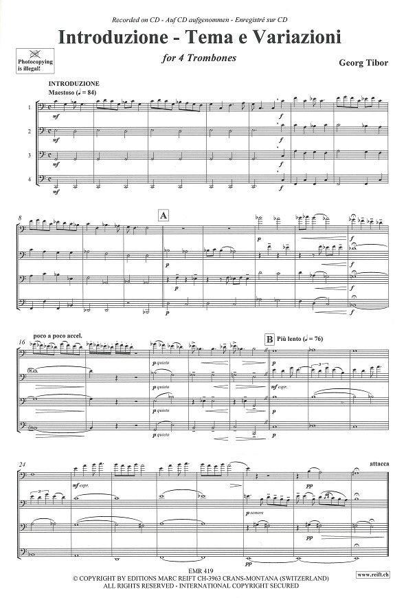 Tibor, Introduzione, Tema e Variazioni (Marc Reift)