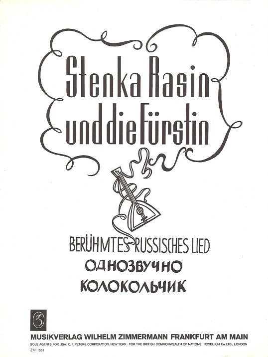 Stenka Rasin (Wolgalied) (Zimmermann)