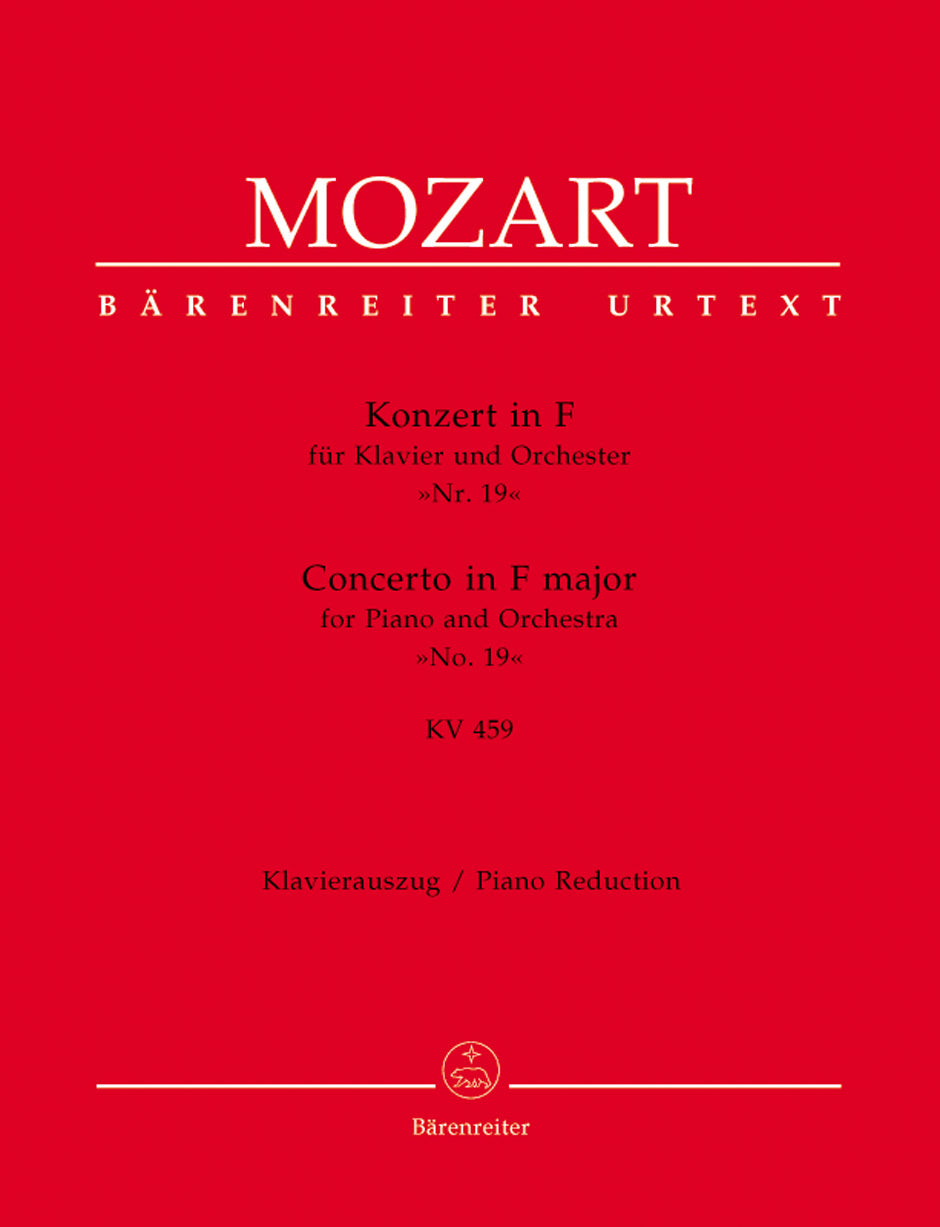 Mozart, Concerto KV 459 in F (No. 19) (Barenreiter)