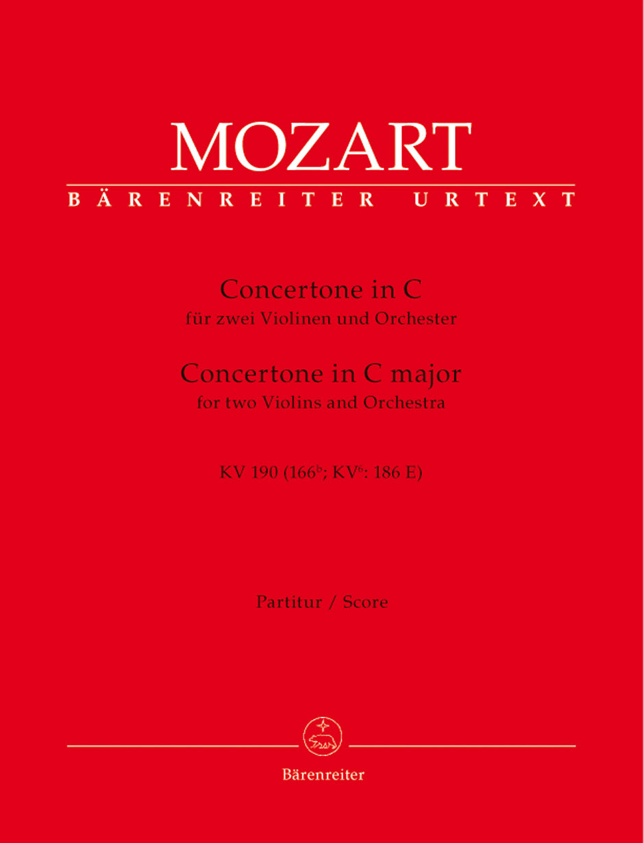 Mozart, Concertone KV 190 in C (Partitur (Barenreiter)