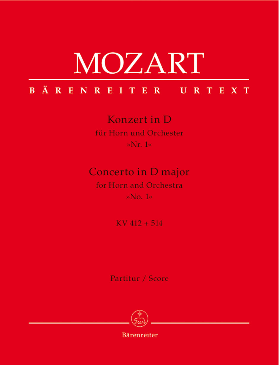 Mozart, Concerto KV 412+514 in D (Barenreiter)