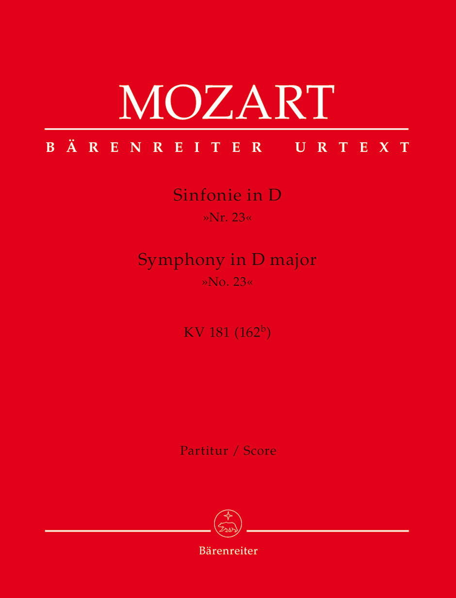 Mozart, Symphony No. 23 KV 181 (Barenreiter)