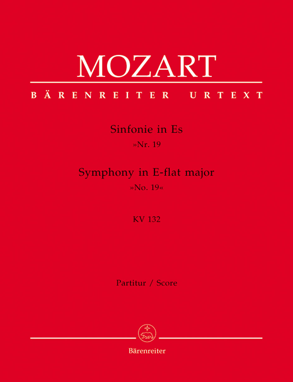 Mozart, Symphony No. 19 in Eb, KV 132 (Barenreiter)