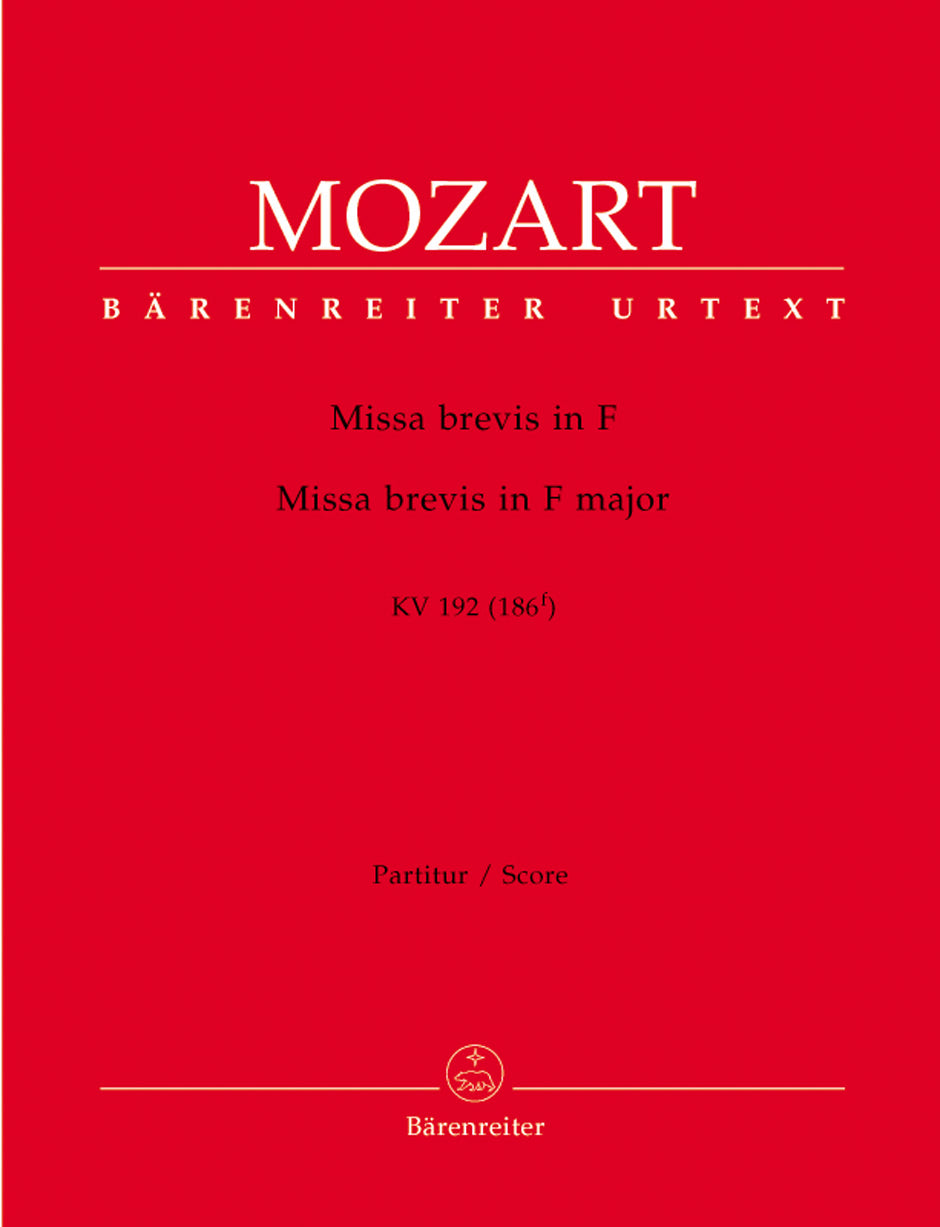Mozart, Missa brevis KV 192 (Partitur) (Barenreiter)
