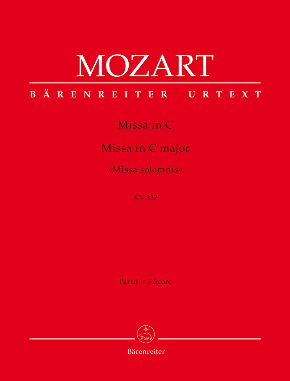 Mozart, Missa KV 337 in C Full Score (Barenreiter)