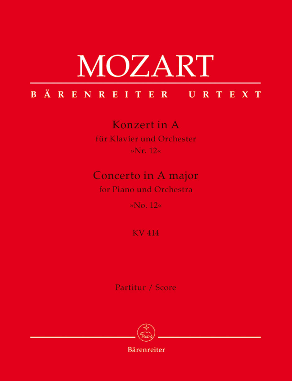 Mozart, Concerto for Piano KV 414 in A (Barenreiter)