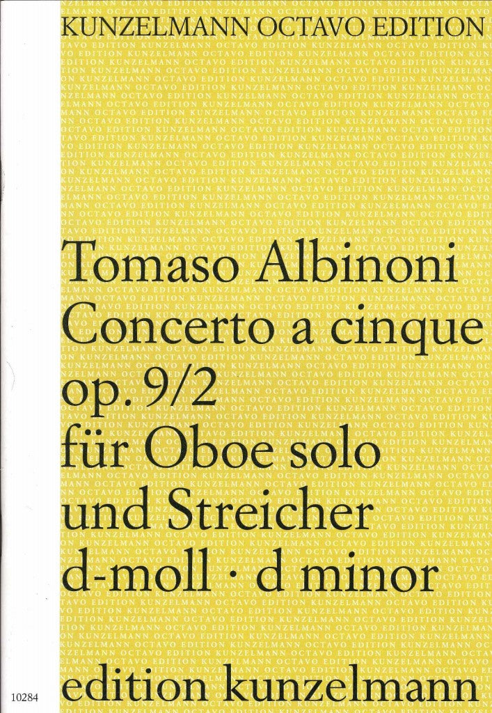 Albinoni, Concerto op. 9/2 (Partitur (Kunzelmann)