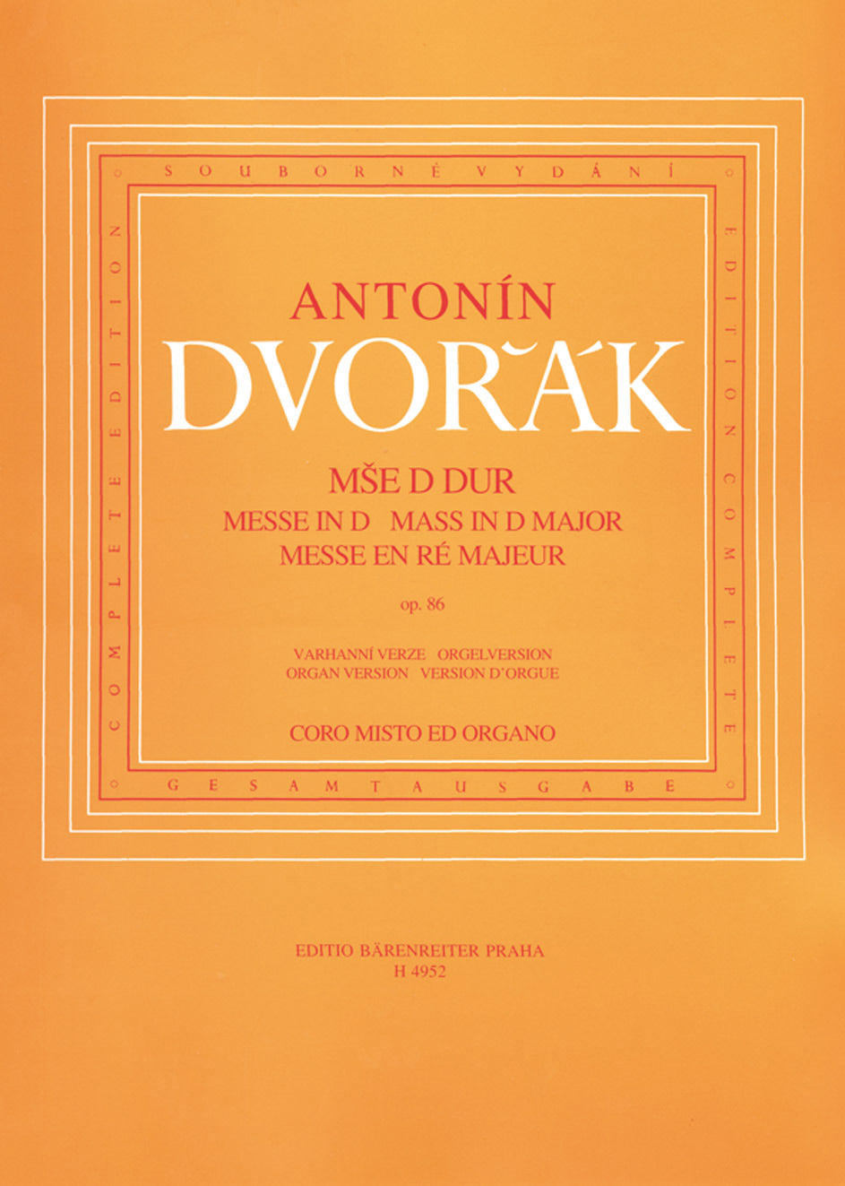 Dvorak, Missa in D op. 86 B 153 (Supraphon)