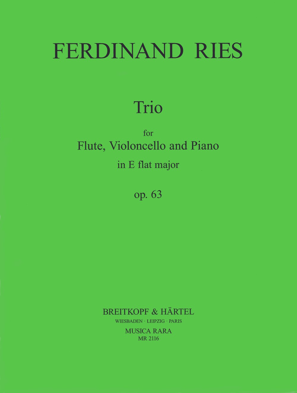 Ries, Trio op. 63 in Eb (Fl,Vc,Pf) (Musica Rara)