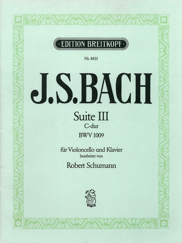 Bach, Suite Nr.3 C-dur, BWV 1009 (Vc,Pf) (Breitkopf)