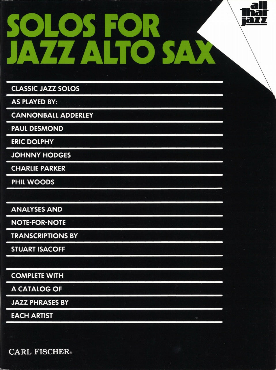 Solos for Jazz Alto Sax (Carl Fischer)