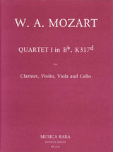 Mozart, Quartet KV 317d in Bb (Cl,Str) (Musica Rara)