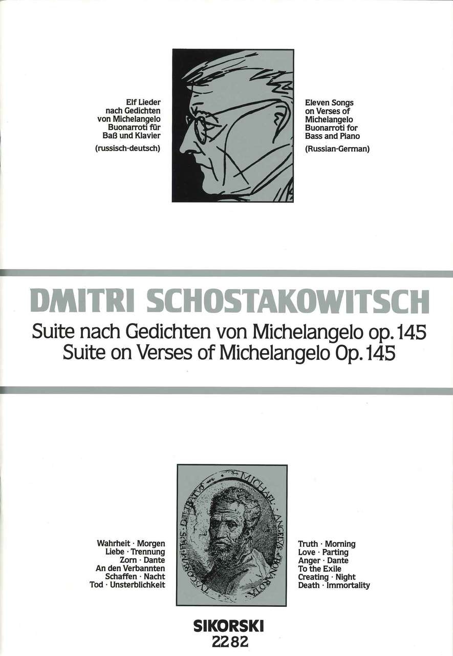 Shostakovich, Suite nach Michelangelo (Sikorski)