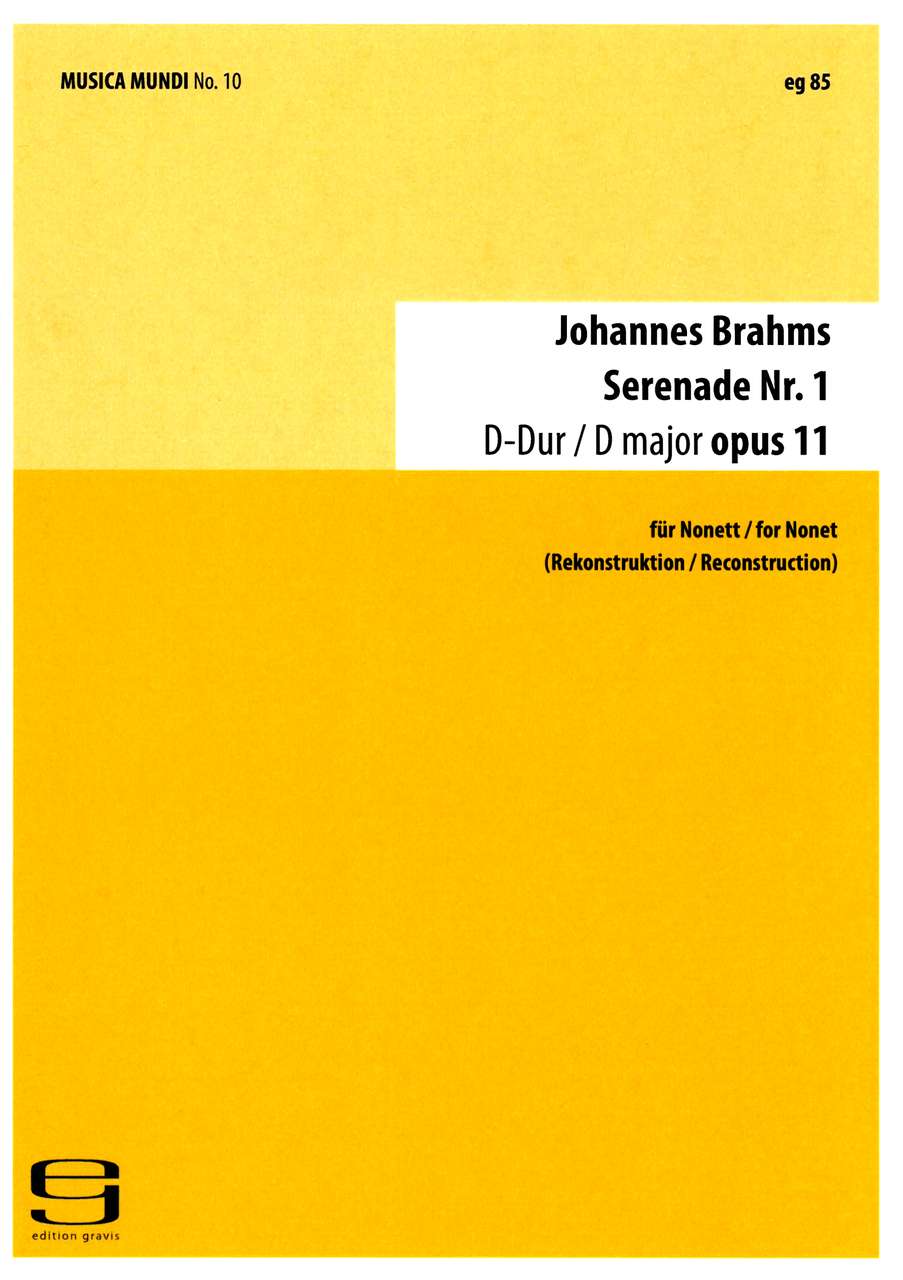 Brahms, Serenade No. 1, op. 11: Nonett (Gravis)