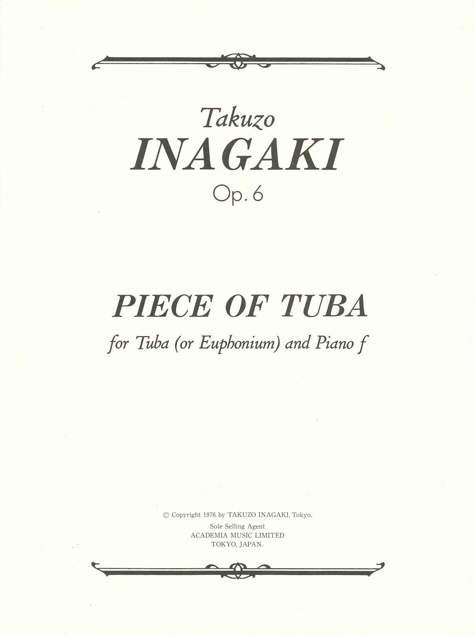 稲垣　卓三, Piece of Tuba (Academia Music)