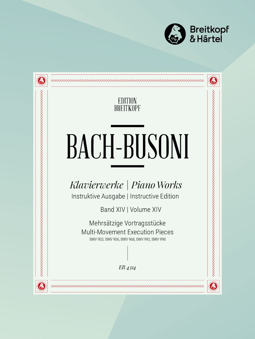Bach, Chromatische Fantasie etc (Busoni) (Breitkopf)