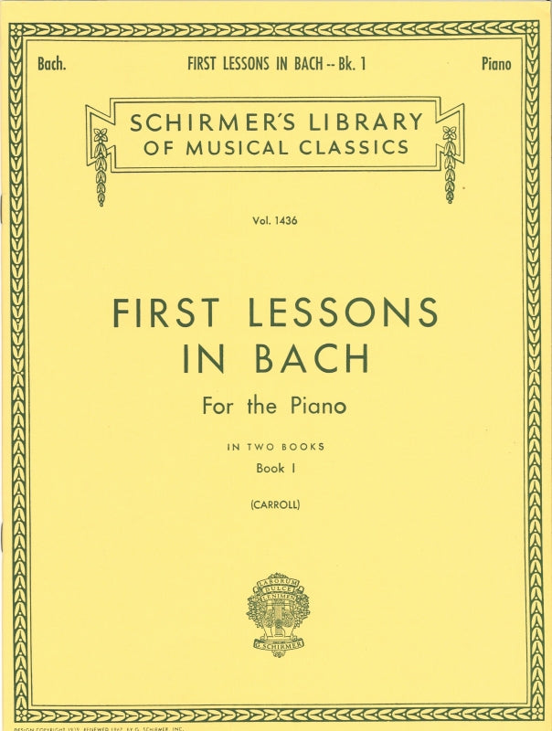 Bach, First lessons in Bach 1 (G.Schirmer)