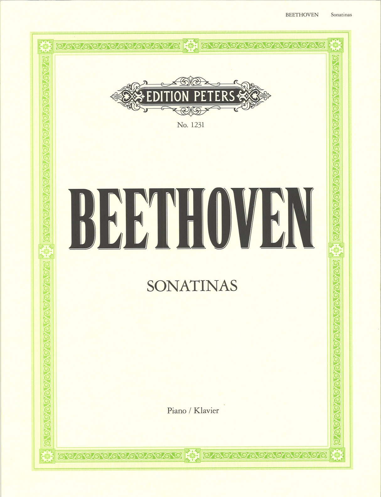 Beethoven, Sonatinas WoO 47, 51, Anh. 5 (Peters)