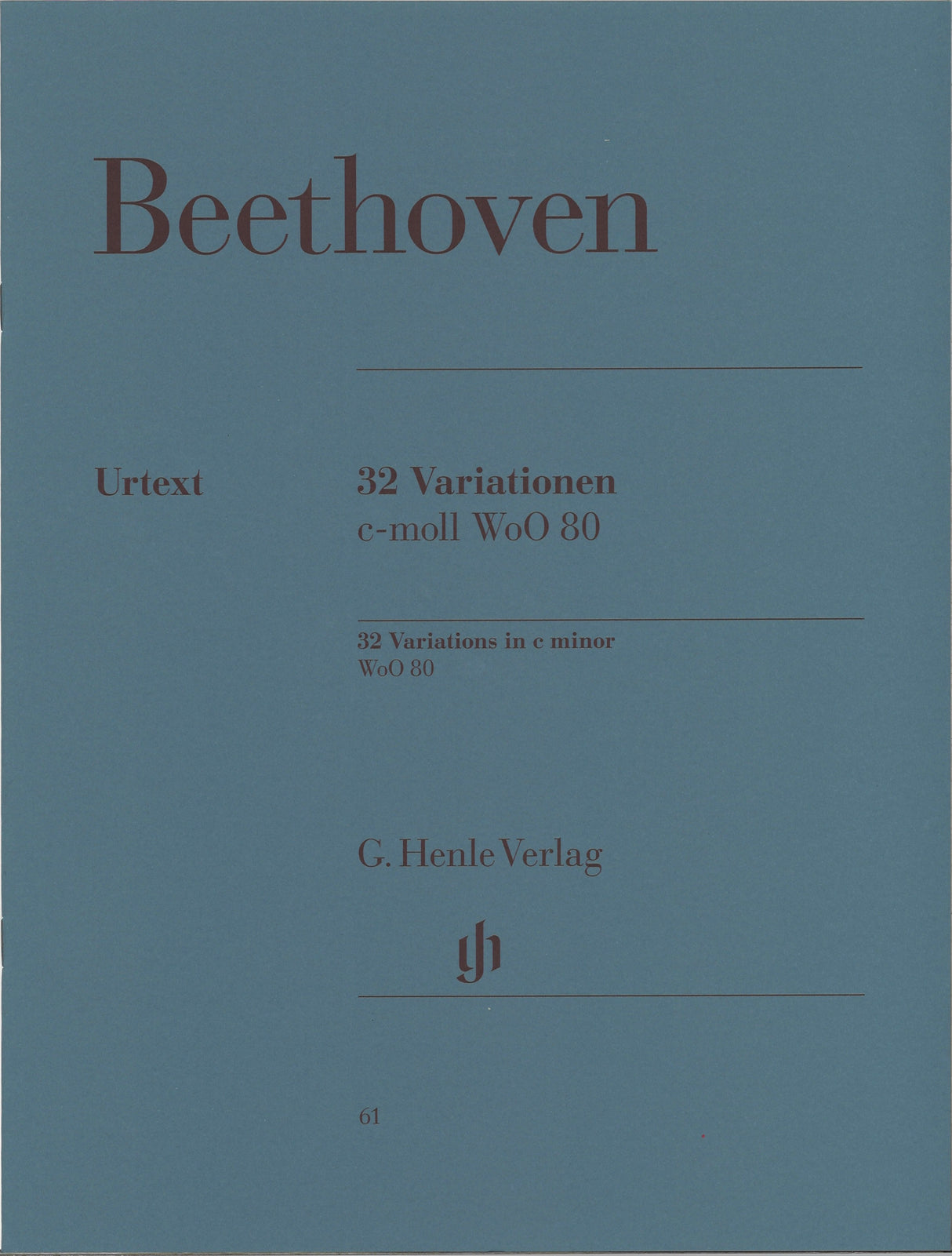 Beethoven, Variationen WoO 80 in c (Henle)
