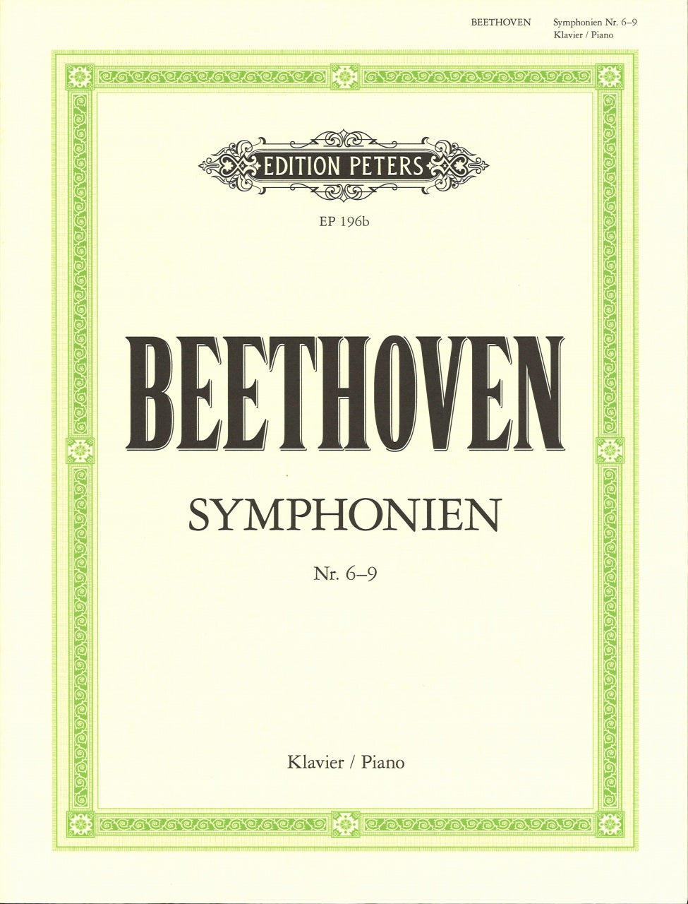 Beethoven, Symphonien 2: Nr.6-9 (Singer) (Peters)